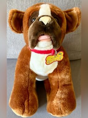Build A Bear Workshop Bulldog Boxer Stuffed Plush 15" BABW